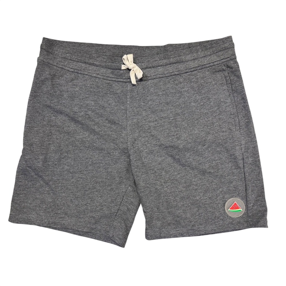 Eubi Mens Gray Marl Lounge Shorts XXL Watermelon Patch Drawstring Casual Gym